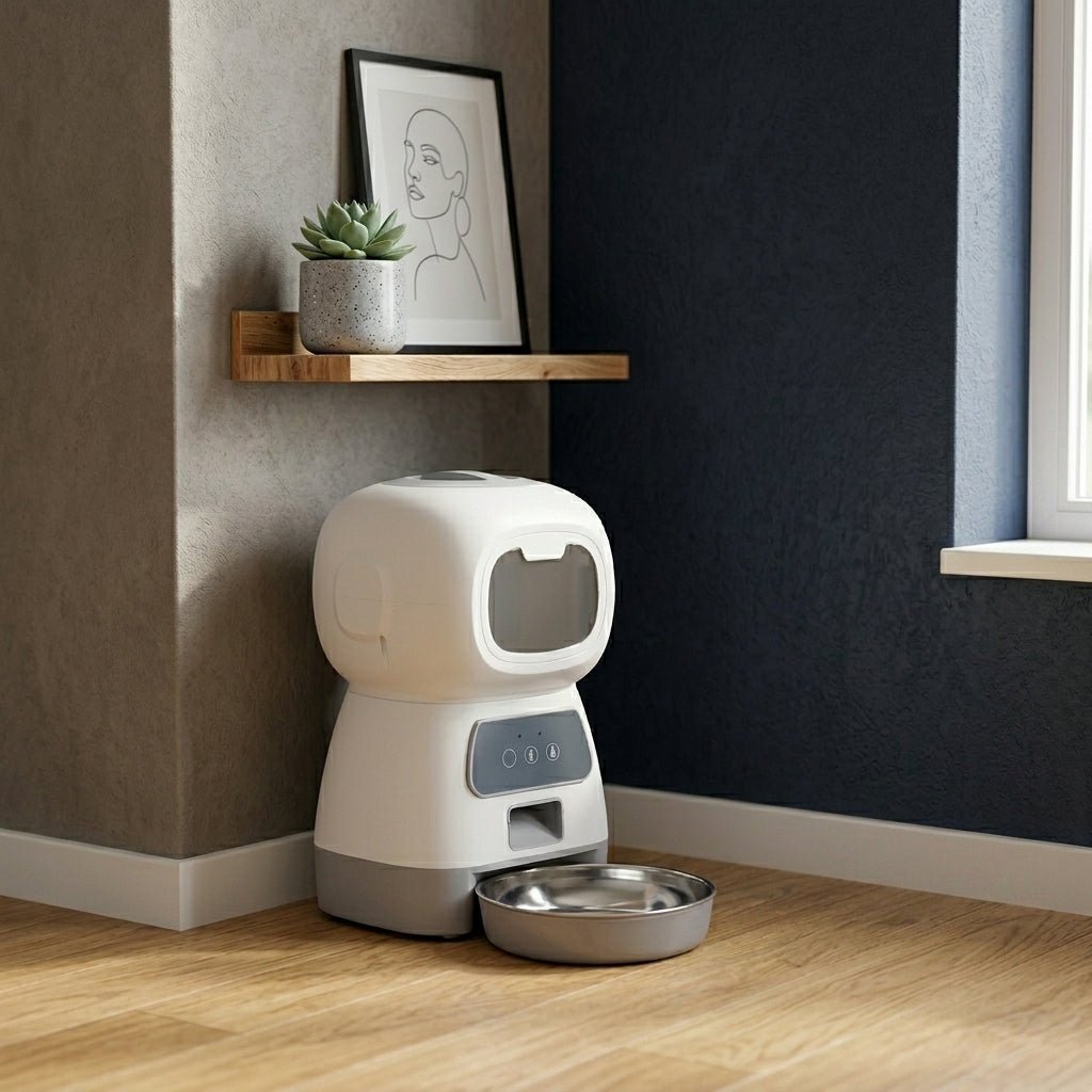Automatic Pet Feeder, 3.5L WiFi Cat & Dog Food Dispenser with 4 Meals/Day & Voice Recording - Homvista