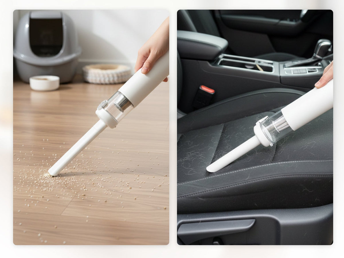 Cordless Handheld Vacuum for Pet Hair, 2 Suction Modes, Type-C Charging, HEPA Filter & 30-Min Runtime - Homvista