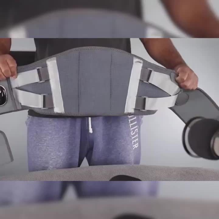 Cordless Heated Back Massager Belt, Lumbar Support, 3 Heat & Vibration Modes, USB - Homvista