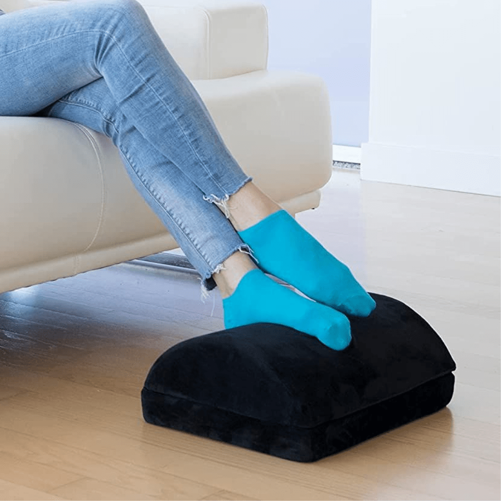 Curved Ergonomic Under Desk Home Office Foot Rest - Homvista