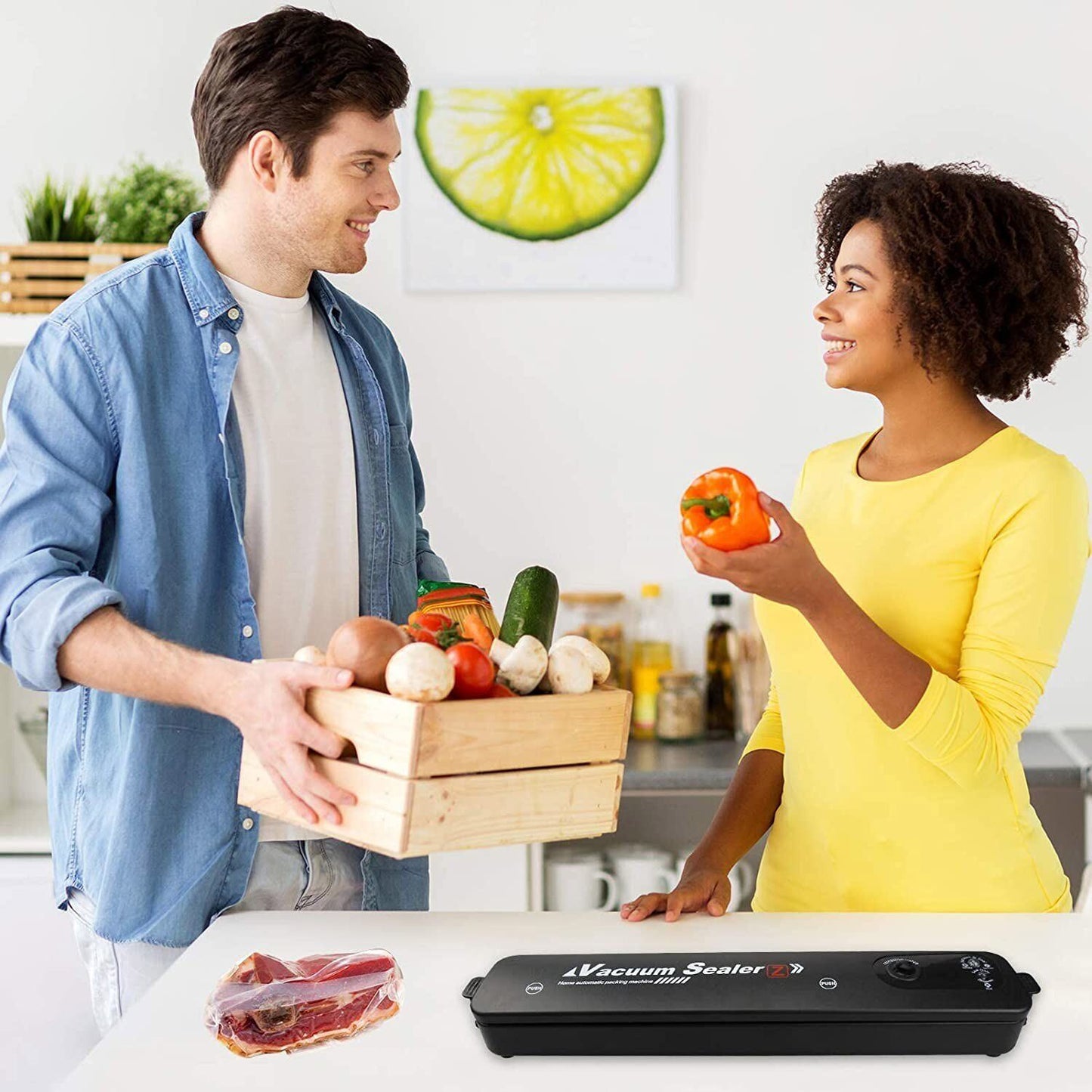 Electric Home Kitchen Food Saver Vacuum Bag Sealer Packing Machine - Homvista