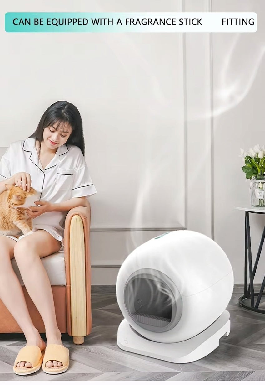 Self-Cleaning Cat Litter Box, Smart Automatic Litter Box with App Control & Odor Control - Homvista