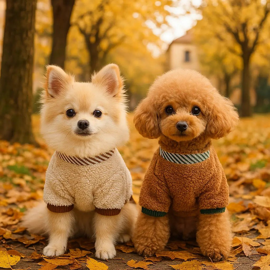 Winter Dog Coat, Warm Dog Jacket with Zip Closure & Front Pocket for Small to Medium Dogs - Homvista
