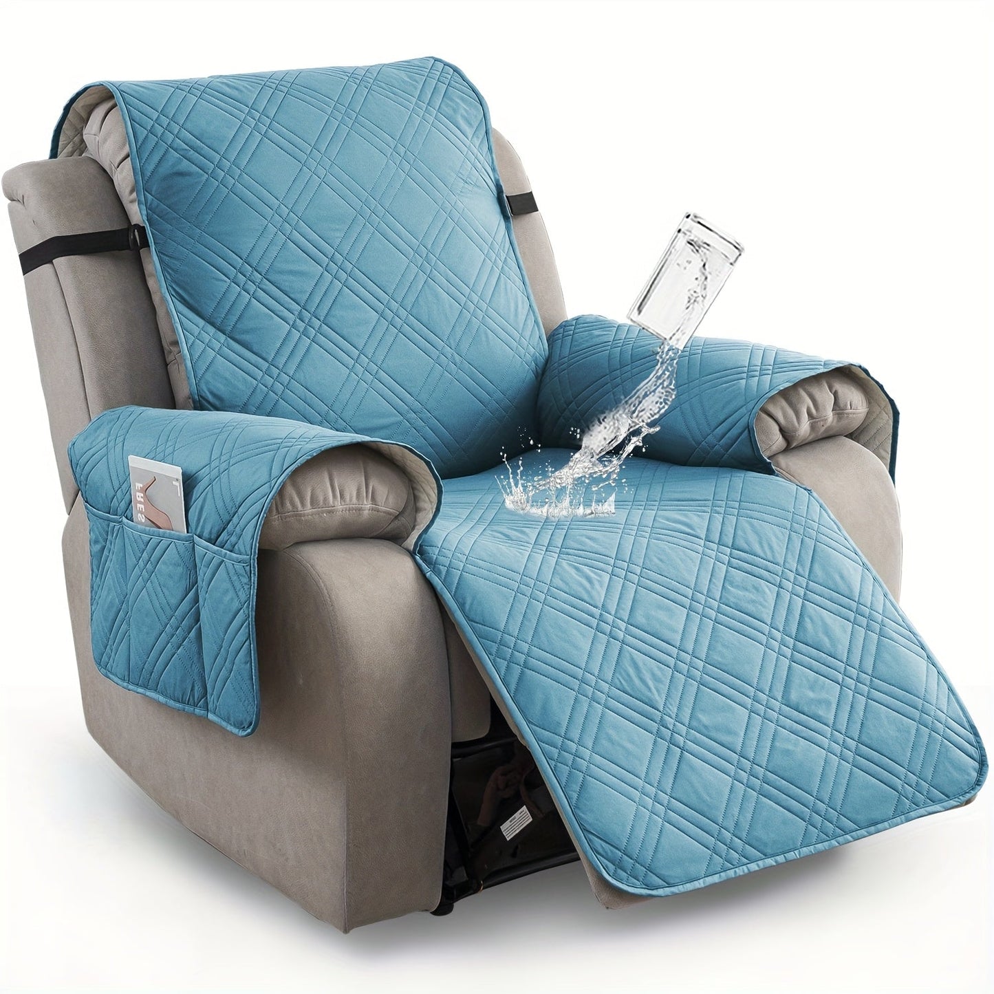 100% Waterproof Recliner Chair Cover, Non-Slip Furniture Protector with Pockets - Homvista