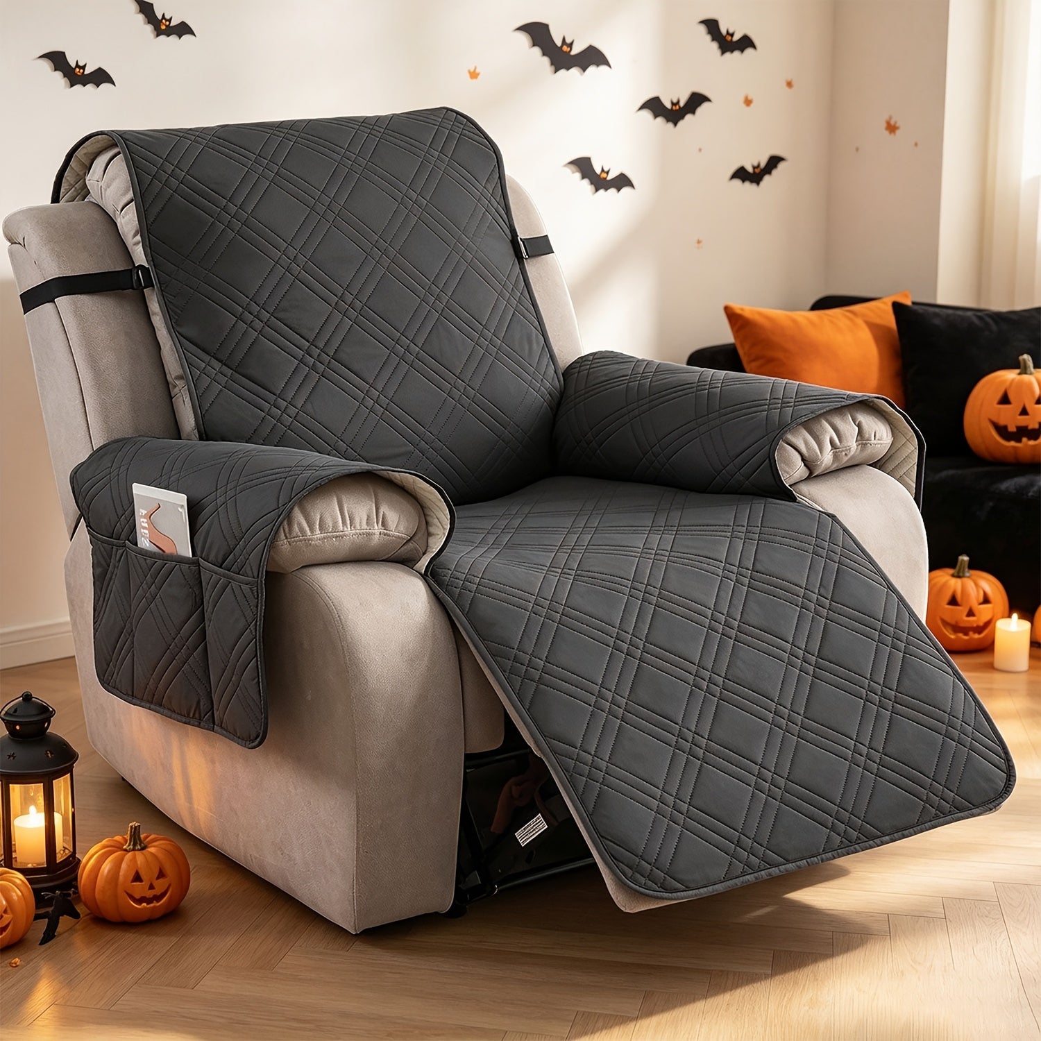 100% Waterproof Recliner Chair Cover, Non-Slip Furniture Protector with Pockets - Homvista