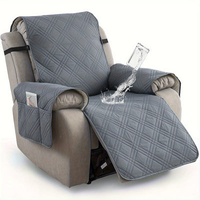 100% Waterproof Recliner Chair Cover, Non-Slip Furniture Protector with Pockets