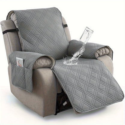 100% Waterproof Recliner Chair Cover, Non-Slip Furniture Protector with Pockets - Homvista
