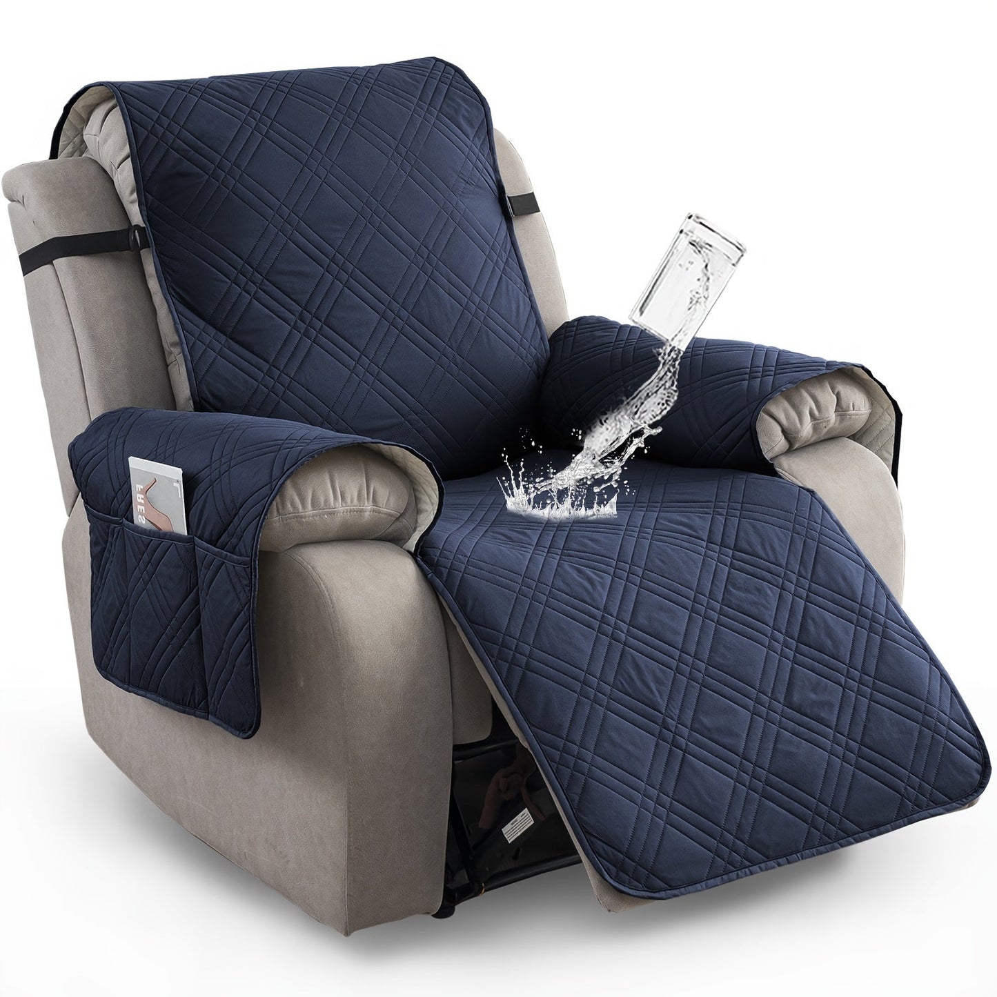 100% Waterproof Recliner Chair Cover, Non-Slip Furniture Protector with Pockets - Homvista