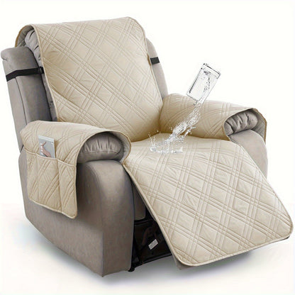 100% Waterproof Recliner Chair Cover, Non-Slip Furniture Protector with Pockets - Homvista