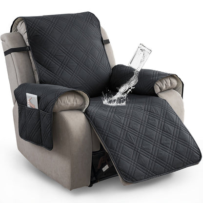 100% Waterproof Recliner Chair Cover, Non-Slip Furniture Protector with Pockets - Homvista