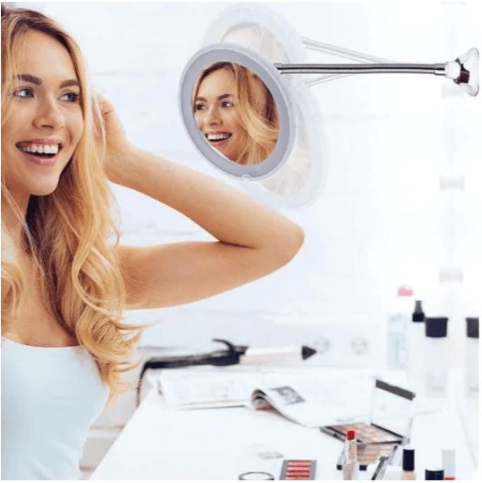 10X Magnifying LED Lighted Flexible Mirror - Homvista
