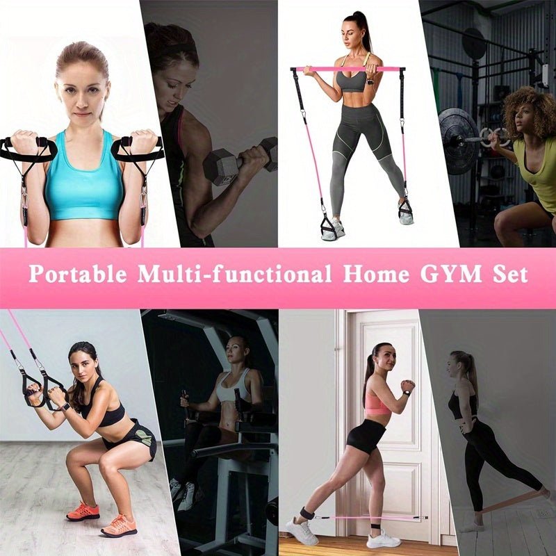 14-Piece Pilates Stick with Resistance Bands, Multifunctional Pedal Puller Set - Homvista