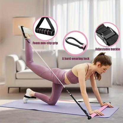 14-Piece Pilates Stick with Resistance Bands, Multifunctional Pedal Puller Set - Homvista