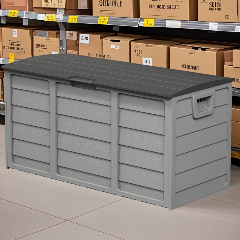 75 Gallon Resin Outdoor Deck Box, Patio Storage Cabinet with Handles - Homvista