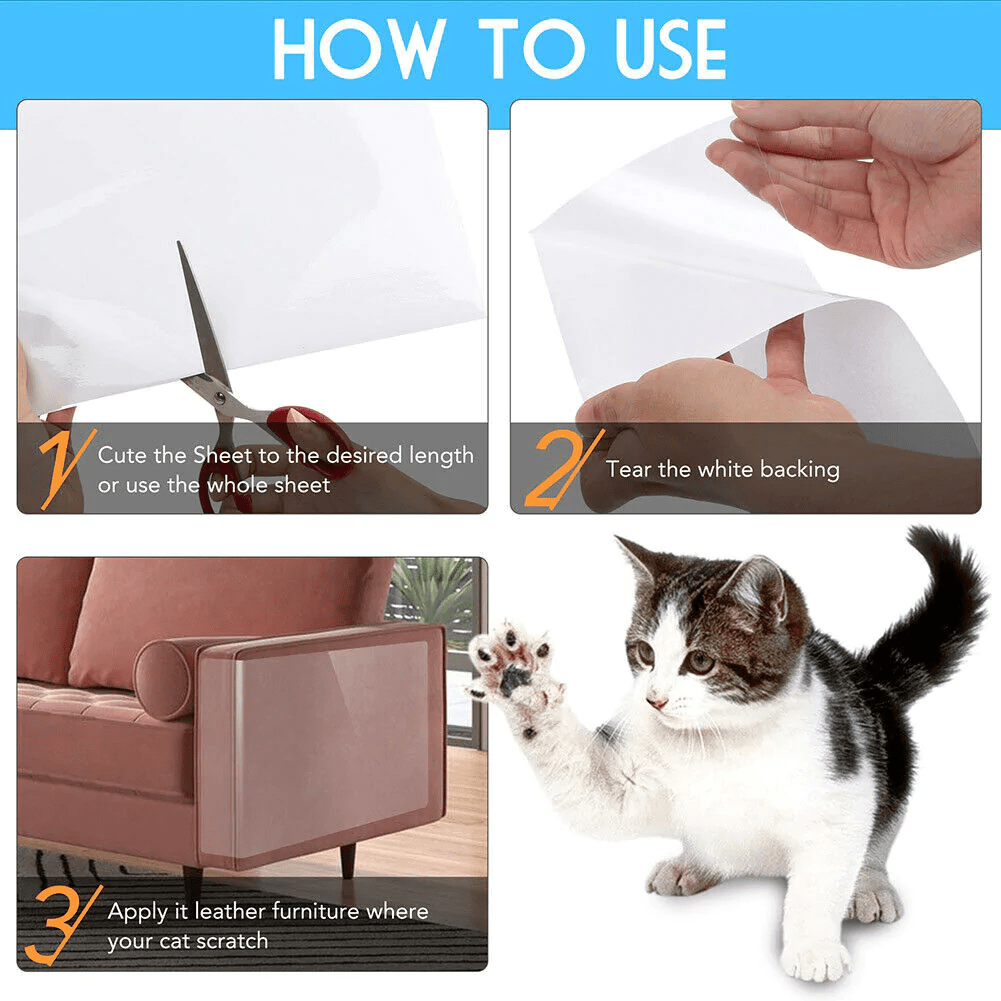 8PC Cat Scratch Furniture Protector Guards Anti-Scratch Couch Protector Pads - Homvista
