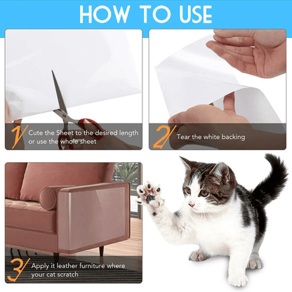 8PC Cat Scratch Furniture Protector Guards Anti-Scratch Couch Protector Pads - Homvista