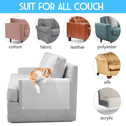 8PC Cat Scratch Furniture Protector Guards Anti-Scratch Couch Protector Pads - Homvista