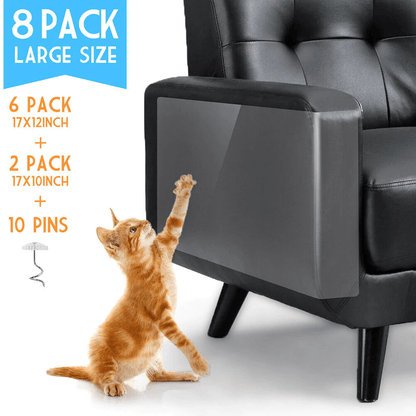 8PC Cat Scratch Furniture Protector Guards Anti-Scratch Couch Protector Pads - Homvista