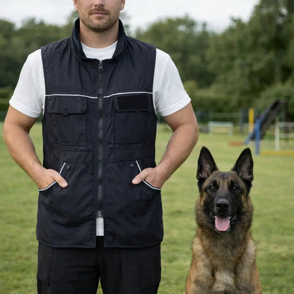 Dog Training Vest for Handlers, Utility Pocket Vest with Breathable Mesh & Reflective Details - Homvista