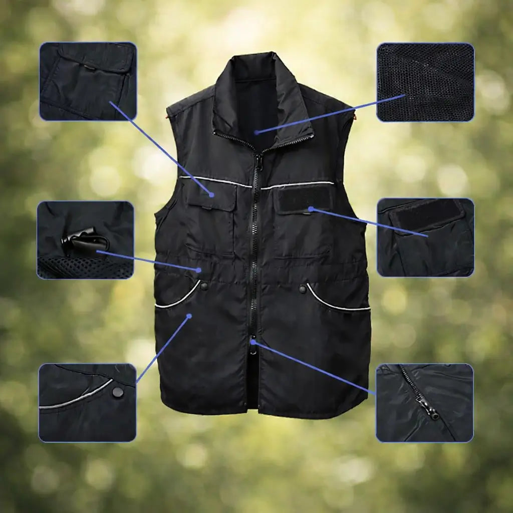 Dog Training Vest for Handlers, Utility Pocket Vest with Breathable Mesh & Reflective Details - Homvista