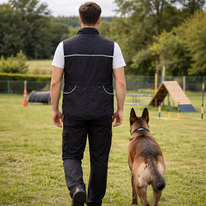 Dog Training Vest for Handlers, Utility Pocket Vest with Breathable Mesh & Reflective Details - Homvista