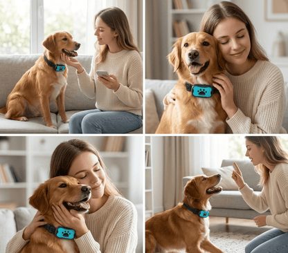 Anti-Bark Collar for Dogs, Automatic Sound & Vibration Bark Collar with Adjustable Sensitivity - Homvista