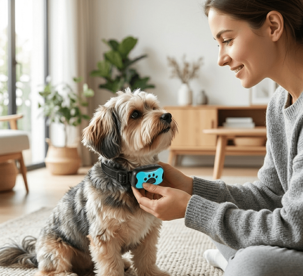 Anti-Bark Collar for Dogs, Automatic Sound & Vibration Bark Collar with Adjustable Sensitivity - Homvista