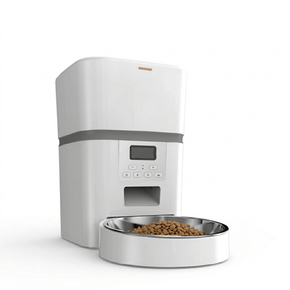 Automatic Cat Feeder, Programmable Timed Food Dispenser with 4 Meals/Day, Single or Dual Bowl - Homvista