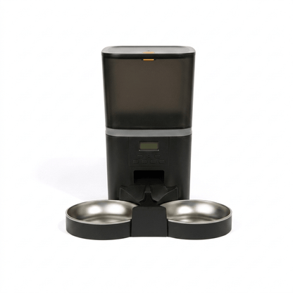 Automatic Cat Feeder, Programmable Timed Food Dispenser with 4 Meals/Day, Single or Dual Bowl - Homvista