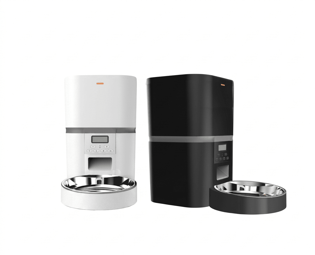 Automatic Cat Feeder, Programmable Timed Food Dispenser with 4 Meals/Day, Single or Dual Bowl - Homvista