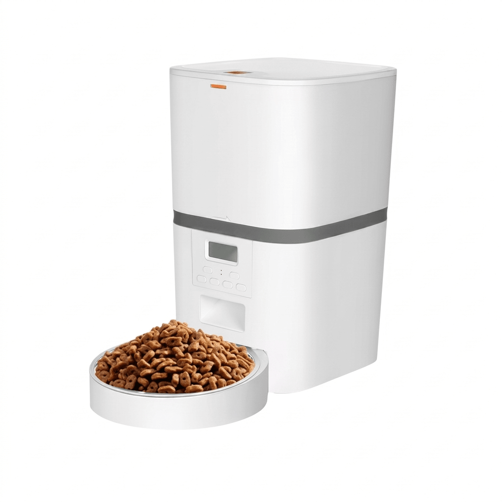 Automatic Cat Feeder, Programmable Timed Food Dispenser with 4 Meals/Day, Single or Dual Bowl - Homvista