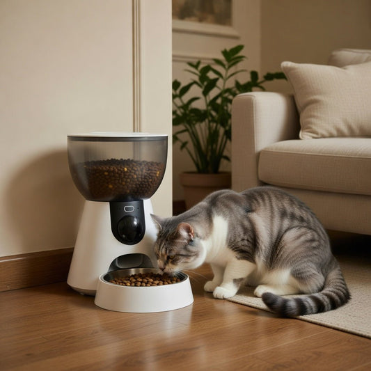 Automatic Cat Feeder with 2K Camera, 4L WiFi Pet Feeder with 160° View & Two-Way Audio - Homvista