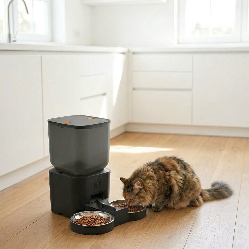 Automatic Cat Feeder with Camera, 2.11-Gal WiFi Pet Feeder with 1080p Video & 10 Meals/Day - Homvista