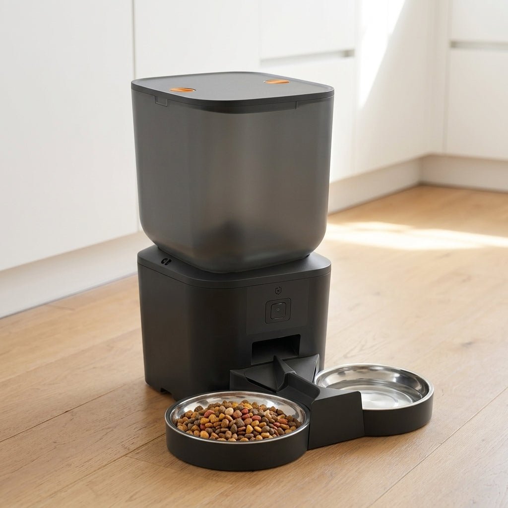 Automatic Cat Feeder with Camera, 2.11-Gal WiFi Pet Feeder with 1080p Video & 10 Meals/Day - Homvista