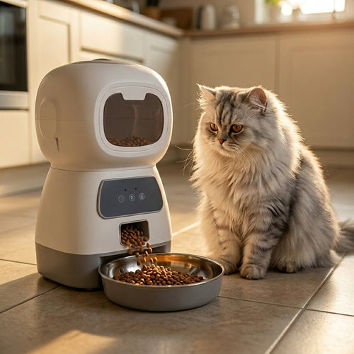Automatic Pet Feeder, 3.5L WiFi Cat & Dog Food Dispenser with 4 Meals/Day & Voice Recording - Homvista