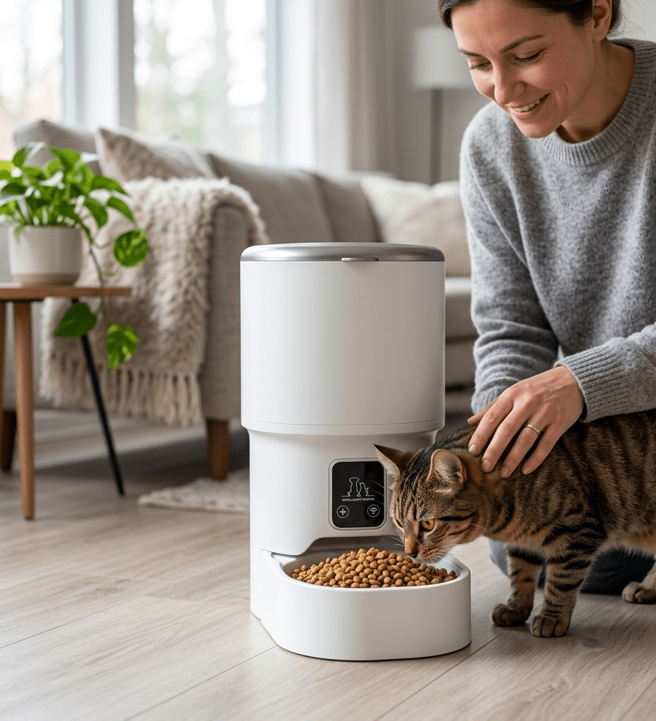 Automatic Pet Feeder, 4L WiFi Cat & Dog Food Dispenser with App Control - Homvista