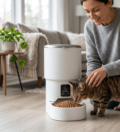 Automatic Pet Feeder, 4L WiFi Cat & Dog Food Dispenser with App Control - Homvista