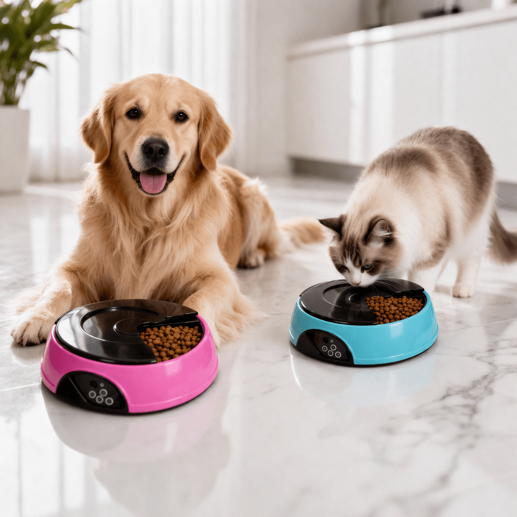 Automatic Pet Feeder, Timed Cat & Dog Food Dispenser with Adjustable Portion Control - Homvista