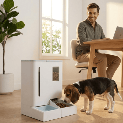 Automatic Pet Feeder & Waterer Set, WiFi Cat & Dog Feeding Station with App Control & Portion Settings - Homvista