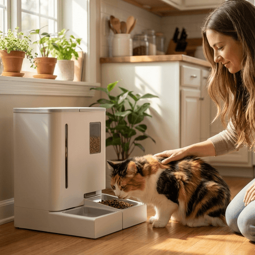 Automatic Pet Feeder & Waterer Set, WiFi Cat & Dog Feeding Station with App Control & Portion Settings - Homvista