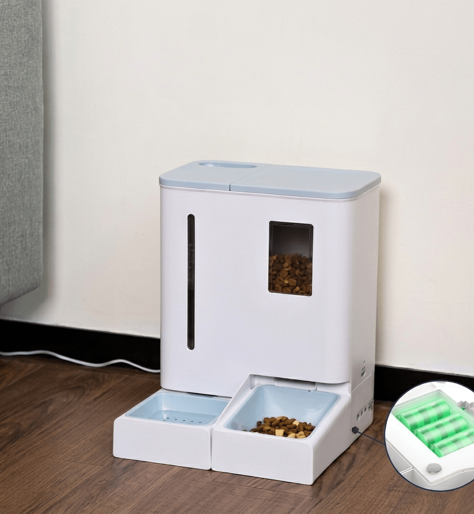 Automatic Pet Feeder & Waterer Set, WiFi Cat & Dog Feeding Station with App Control & Portion Settings - Homvista