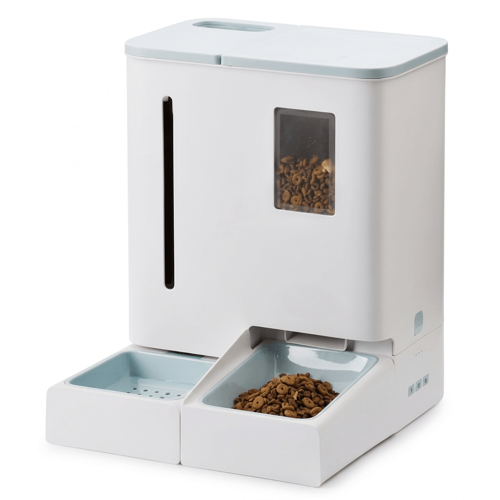 Automatic Pet Feeder & Waterer Set, WiFi Cat & Dog Feeding Station with App Control & Portion Settings - Homvista