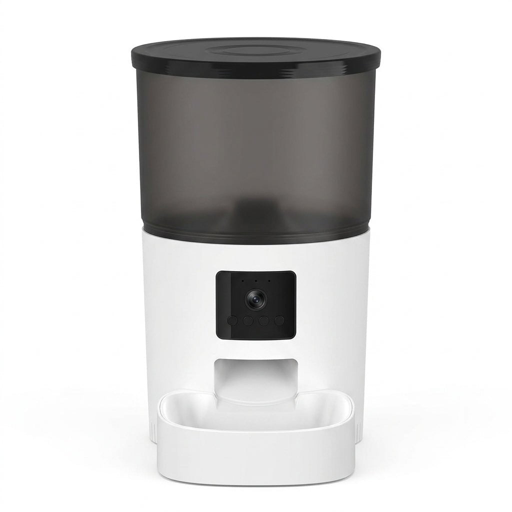 Automatic Pet Feeder with HD Camera, WiFi App Control & Voice Recording for Cats & Dogs - Homvista