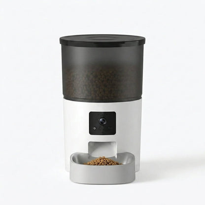 Automatic Pet Feeder with HD Camera, WiFi App Control & Voice Recording for Cats & Dogs - Homvista