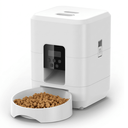 Automatic Pet Food Dispenser, Adjustable Portion Feeder with WiFi App or Button Control - Homvista
