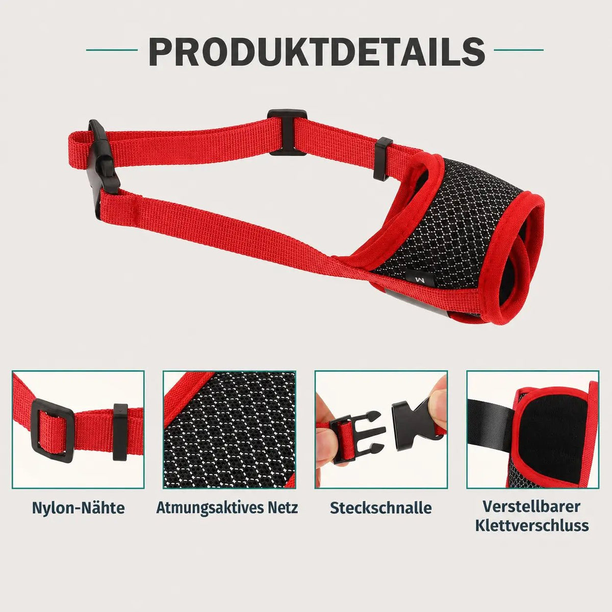 Basket Dog Muzzle, Breathable Adjustable Muzzle for Biting, Panting & Drinking - Homvista