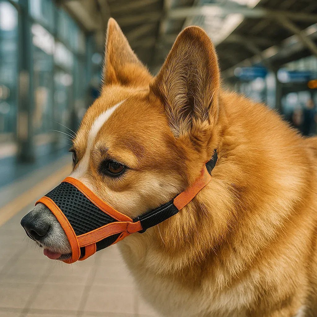Basket Dog Muzzle, Breathable Adjustable Muzzle for Biting, Panting & Drinking - Homvista