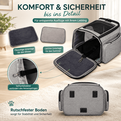 Cat Backpack Carrier, Portable Pet Backpack with Panoramic Window & Ventilation, Up to 8kg - Homvista