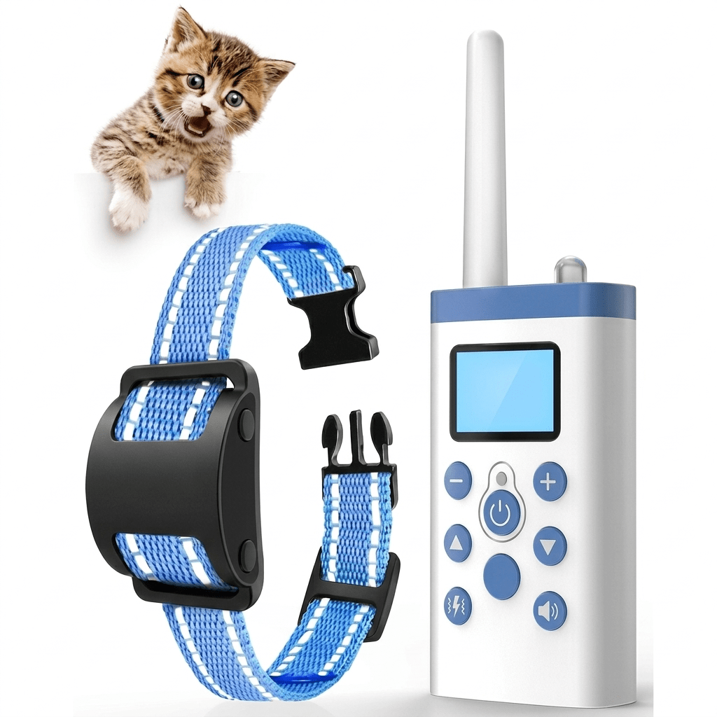 Cat Training Collar with Remote, Rechargeable Adjustable Behavior Training Collar - Homvista