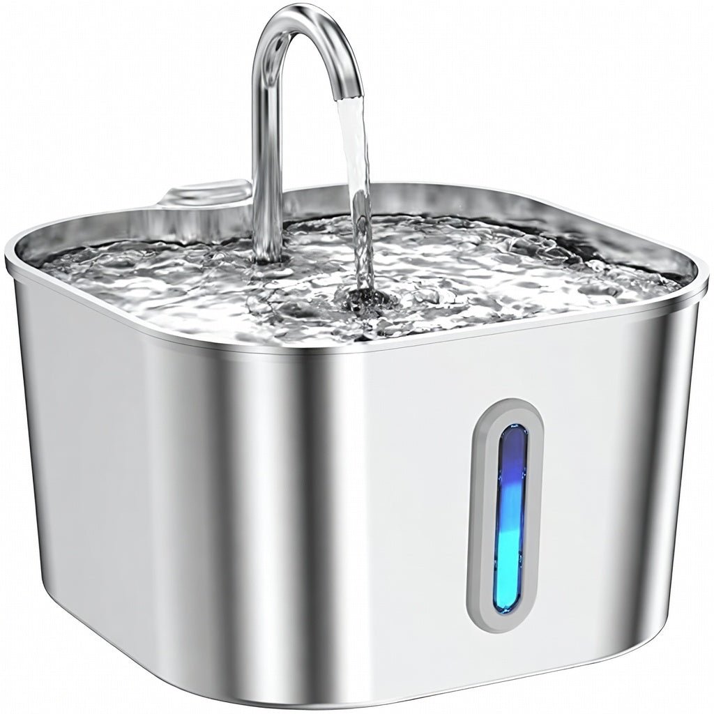 Cat Water Fountain, 2.2L Compact Filtered Pet Fountain with Quiet Easy-Clean Design - Homvista